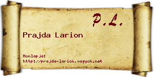 Prajda Larion névjegykártya